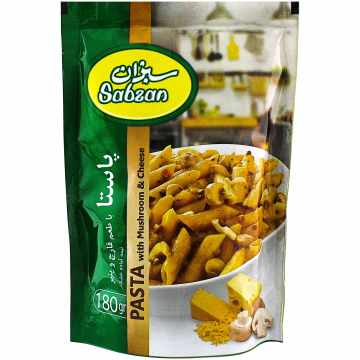 پاستا قارچ و پنیر نیمه آماده سبزان 180 گرمی